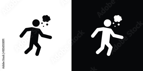 Drunk human icons. Glyph Symbol. Isolated Vector Illustration pack