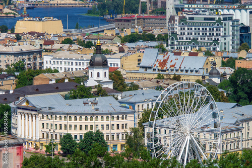 фотографія Rooftops of historical Podil district in Kyiv, Ukraine