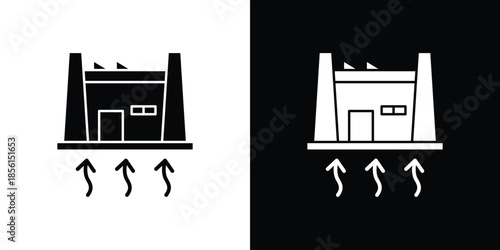 Geothermal Energy icons. Glyph Symbol. Isolated Vector Illustration pack