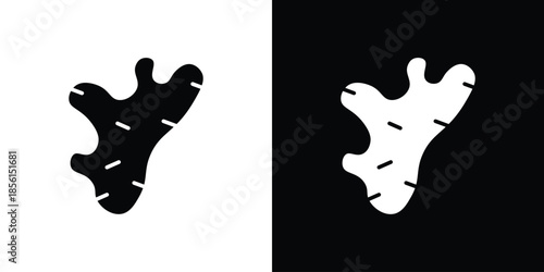 Ginger icons. Glyph Symbol. Isolated Vector Illustration pack