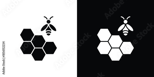 Honeycomb icons. Glyph Symbol. Isolated Vector Illustration pack