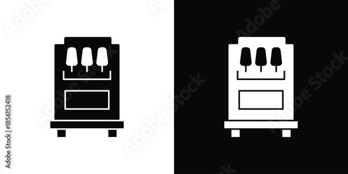 Ice cream maker icons. Glyph Symbol. Isolated Vector Illustration pack