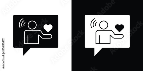 Influencer icons. Glyph Symbol. Isolated Vector Illustration pack