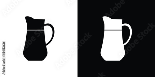 Jug icons. Glyph Symbol. Isolated Vector Illustration pack