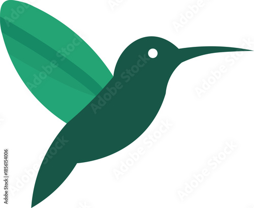 Hummingbird logo symbol, Vector Art, Icons, and Graphics for designers