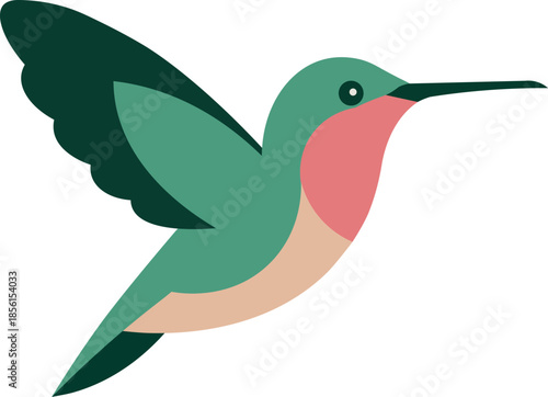 Hummingbird logo symbol, Vector Art, Icons, and Graphics for designers