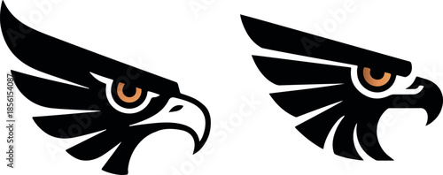Eagle head logo symbol, Vector Art, Icons, and Graphics for designers