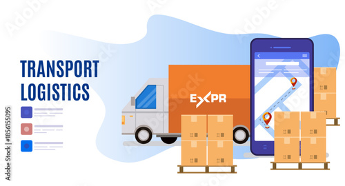 Logistics Transportation Advertising Banner