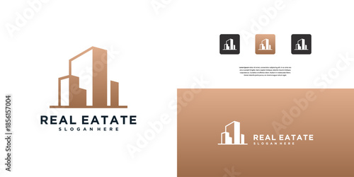 Real Estate Logo. Luxury Logo. Construction Architecture Building Logo Design Inspiration