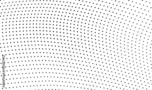 Dotted halftone wave background with twisted abstract design, ideal for creative projects.