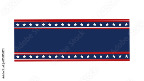 American flag-themed banner with stars and stripes, ideal for patriotic events and political campaigns