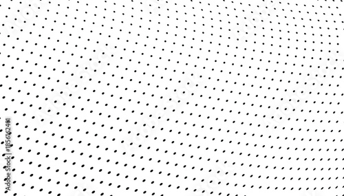 Optical pop art halftone wave background with dotted futuristic vector design elements.