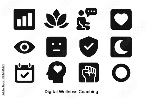 Digital icons icon no cue uniform vector shading invisible consistent wellness tile