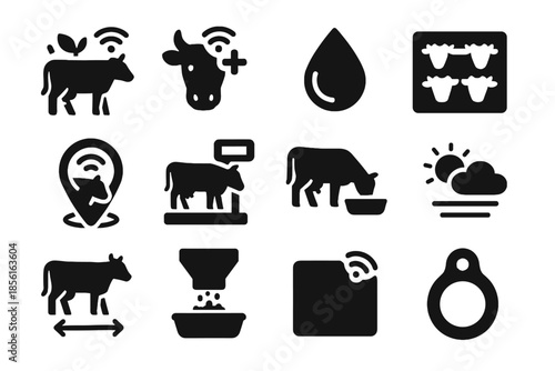 Icons no shading transparency alignment farming outlines vector black icon smart