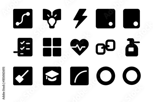 Tile vector lesson each set no optional microlearning block icon geometric