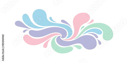 Abstract Organic Flowing Shapes with Smooth Curves