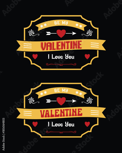 Romantic vector collection with hearts and love motifs for Valentine's Day projects.