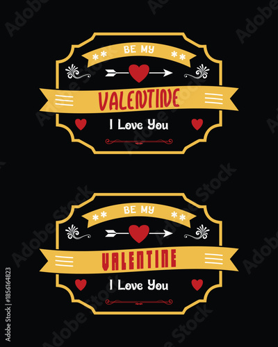 Romantic vector collection with hearts and love motifs for Valentine's Day projects.