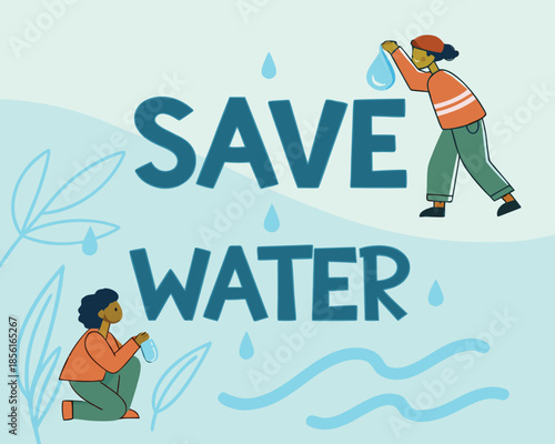 Save Water Campaign Illustration
