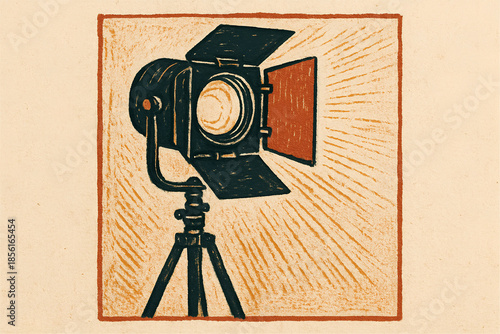 2D Charcoal Sketch of Professional Studio 