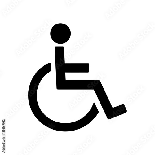 Disability access wheelchair symbol isolated icon design