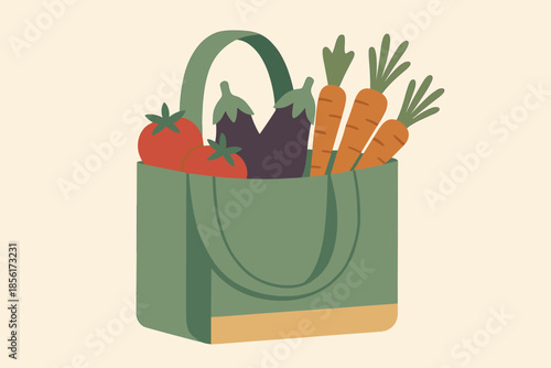 Icon vector text grocery earth tote marks minimalist no warm punctuation edge