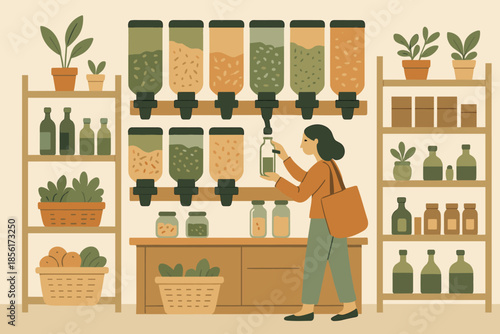 Store vector interior negative eco gentle no background flat paper icon textured