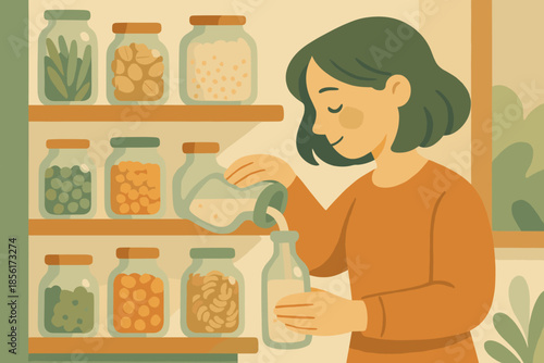 Refill shapes scene no icon illustration paper vector eco organic textured flat