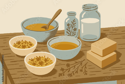 Soaps vector handmade textured making natural white numbers negative jars soap pale