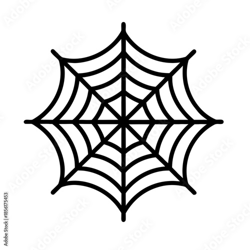 Gothic Spider Web Silhouette Icon