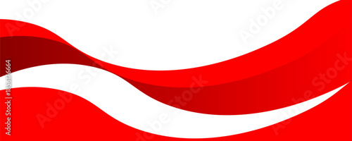 red curve wave panel background