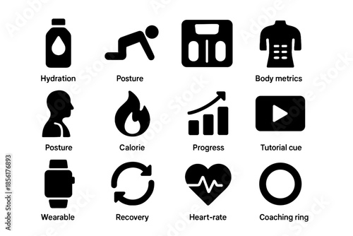 Centered set icon vector digital no scale icons sterile perfect calorie fitness