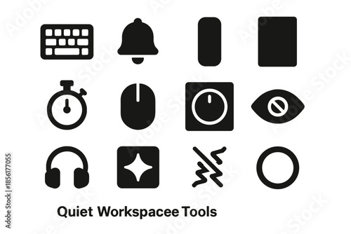 Look icon quiet silent icons mouse invisible divider set timer workspace no