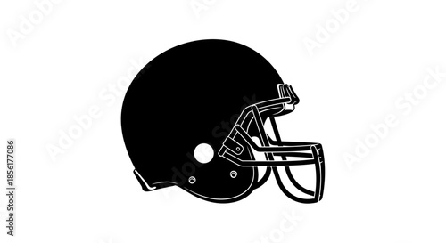 American football helmet silhouette illustration.