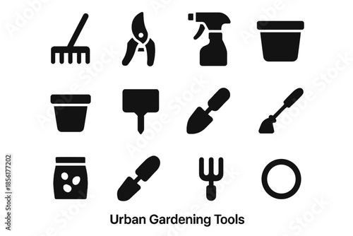 Gardening seed urban vector no background negative icons rake tool icon invisible