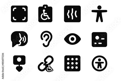 Vector block no perfect smart set full tech solid icon shapes icons