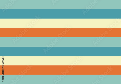 Patrón de franjas horizontales en colores pastel con tonos turquesa y naranja para fondo decorativo