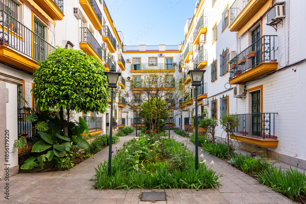 Fototapeta premium Residential apartment building in Seville, Spain