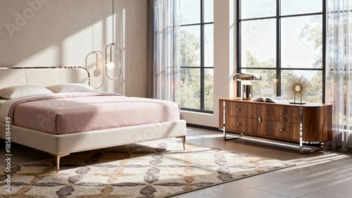 Modern Fresh Bedroom Interior Visualization 4K Real Estate Homestaging Design AI