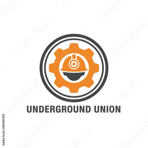 Industrial Mining Gear and Helmet Badge