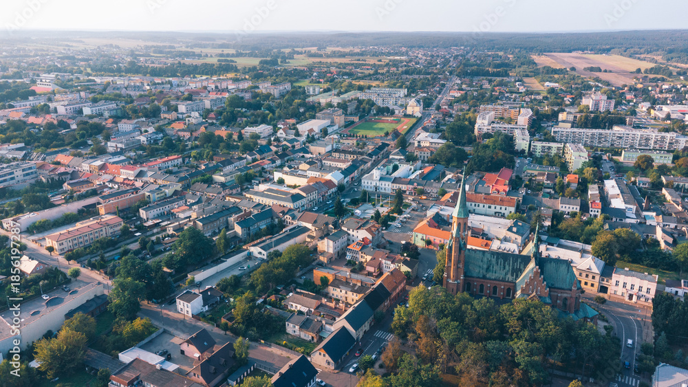 Fototapeta premium Turek Town From Above, Poland.