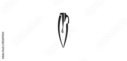 An illustration of a sharp pointed object with a tapered end
