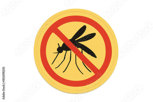 Mosquito prohibition sign indicating insect pest control