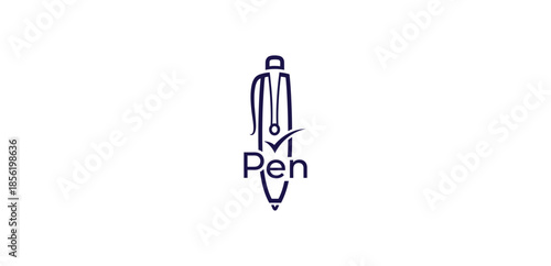 A simple pen icon with the word pen written underneath
