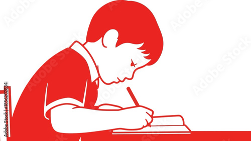 vector illustration of a red cat