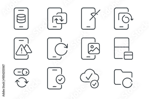 Icon app fallback offline marker cache snapshot mode action vector minimalist toggle