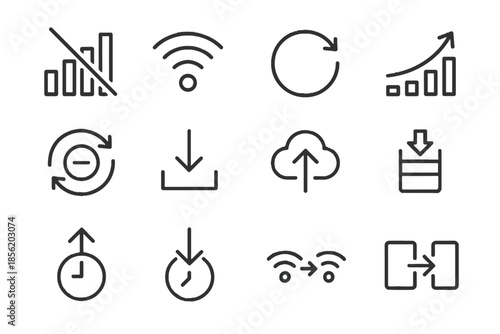 Exponential icon kcfc later connection intermittent simple network vector compose handoff limit