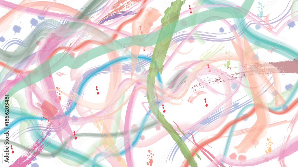 Fototapeta premium Abstract Pastel Fluid Wave Background with Soft Brush Strokes