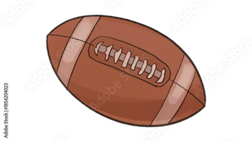 Vector illusttation american football ball isolated on white