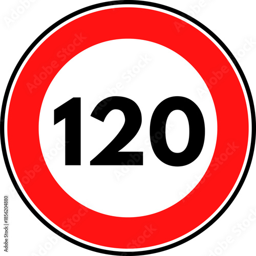 Speed Limit 120 Traffic Sign